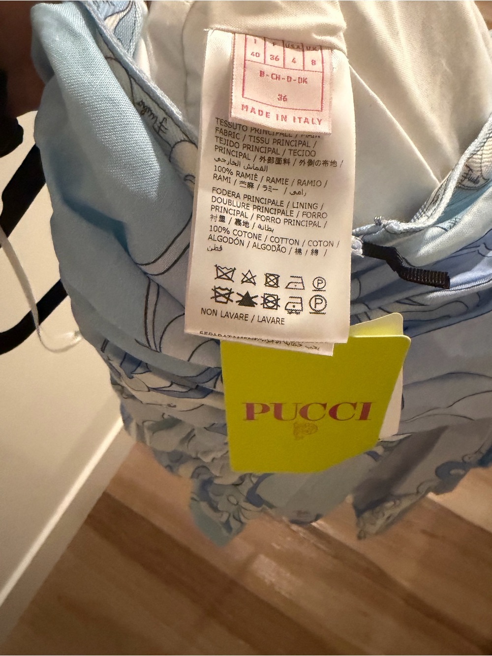 PUCCI - ORCHIDEE PRINT BALLOON DRESS NWT - size 4 - Picture 5 of 5